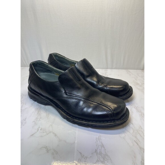 Clarks Black Leather Dress Casual Slip On Loafers Shoes Men\'s 12 M main image 4